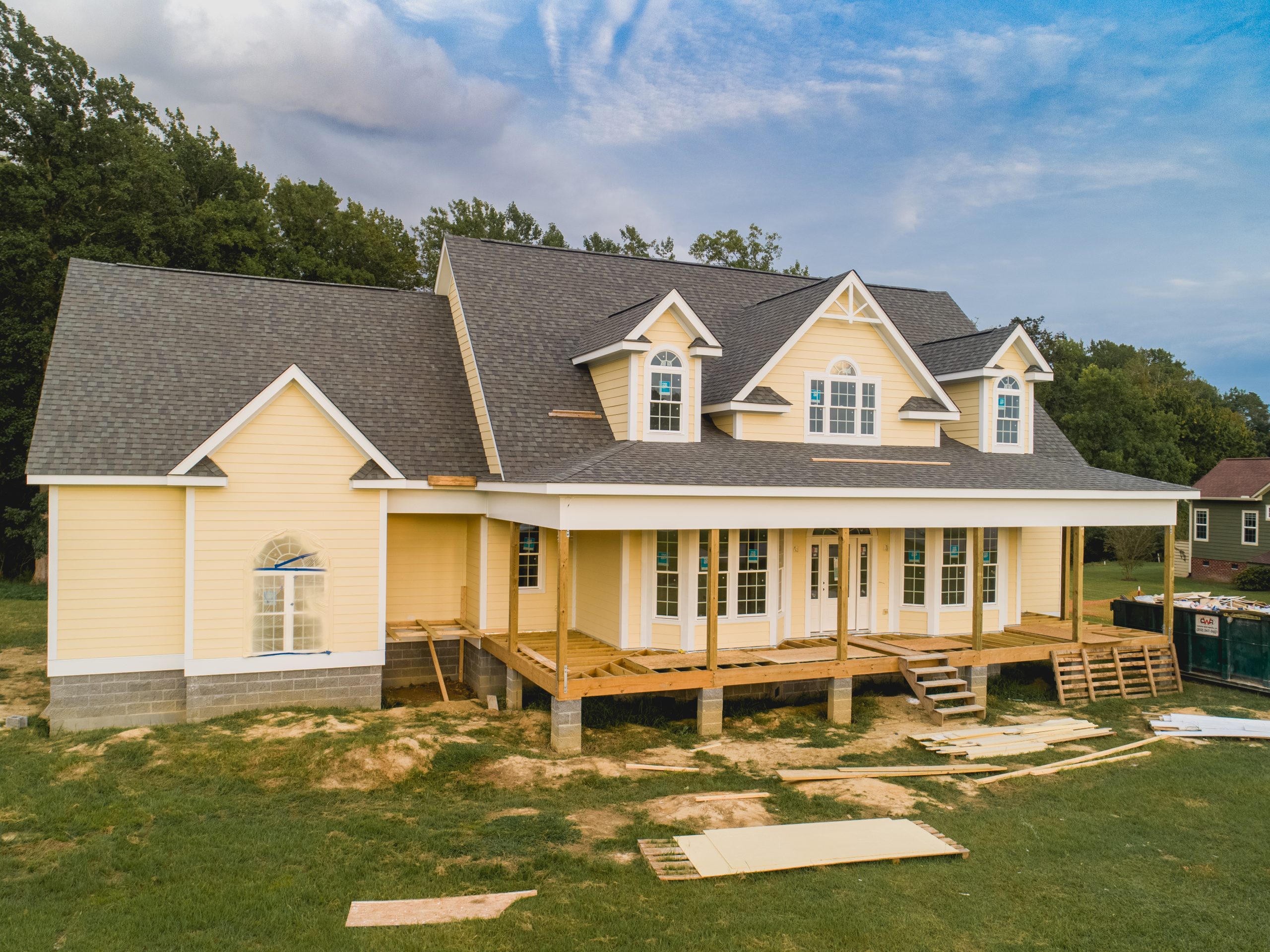 view of front exterior house under construction